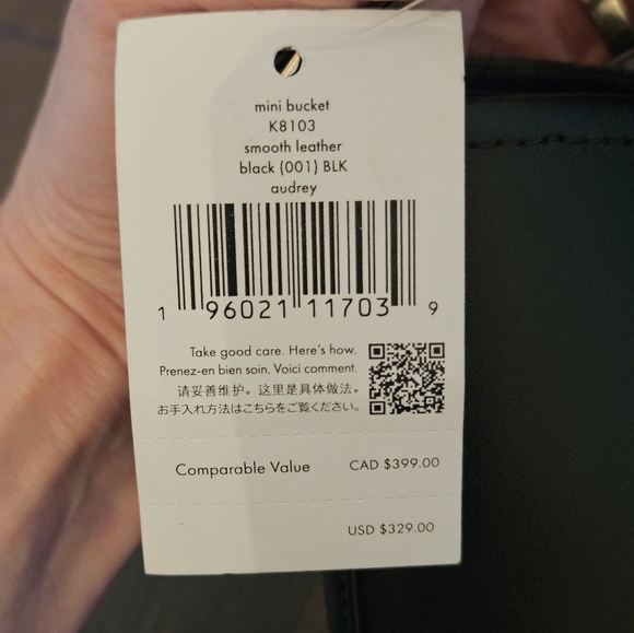 NEW Kate Spade ♠️ Black Audrey Mini Bucket Bag - Picture 13 of 16